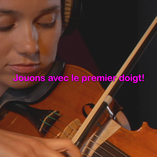 Leçon 026: Jouons avec le premier doigt! - violino online, play violin online,   - tocar violin online, уроки игры на скрипке, Metodo Mirkovic - cours de violon en ligne, geige online lernen