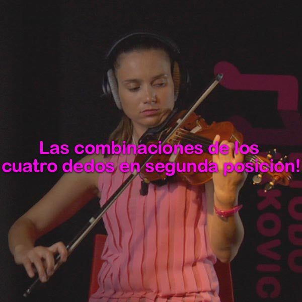 046: las combinaciones de las cuatro dedos en segunda posicion! - violino online, play violin online,   - tocar violin online, уроки игры на скрипке, Metodo Mirkovic - cours de violon en ligne, geige online lernen