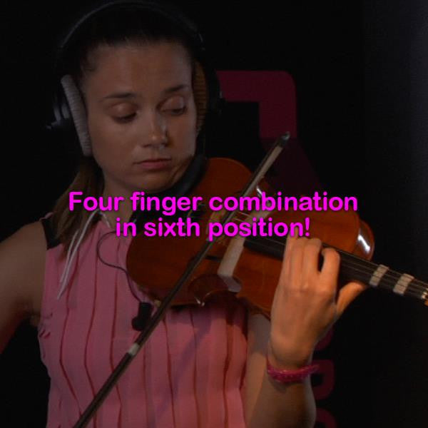 Lesson 054a:Four finger combinations in sixth position! - violino online, play violin online,   - tocar violin online, уроки игры на скрипке, Metodo Mirkovic - cours de violon en ligne, geige online lernen