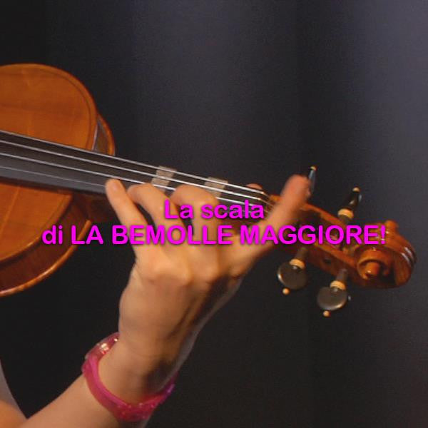Lezione 065: La scala di LA BEMOLLE MAGGIORE! - violino online, play violin online,   - tocar violin online, уроки игры на скрипке, Metodo Mirkovic - cours de violon en ligne, geige online lernen