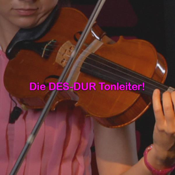 Folge 067: Die DES-DUR Tonleiter! - violino online, play violin online,   - tocar violin online, уроки игры на скрипке, Metodo Mirkovic - cours de violon en ligne, geige online lernen