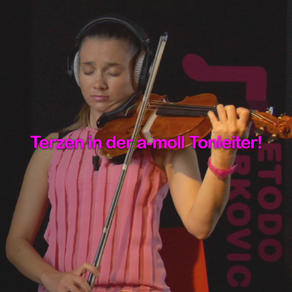 Folge 084: Terzen in der a-moll Tonleiter! - violino online, play violin online,   - tocar violin online, уроки игры на скрипке, Metodo Mirkovic - cours de violon en ligne, geige online lernen
