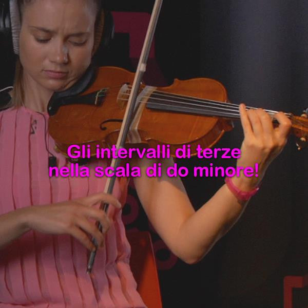 Lezione 100: Gli intervalli di terze nella scala di do minore! - violino online, play violin online,   - tocar violin online, уроки игры на скрипке, Metodo Mirkovic - cours de violon en ligne, geige online lernen