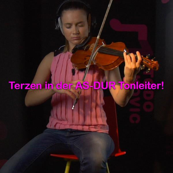 Folge 101: Terzen in der AS-DUR Tonleiter! - violino online, play violin online,   - tocar violin online, уроки игры на скрипке, Metodo Mirkovic - cours de violon en ligne, geige online lernen