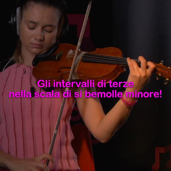 Lezione 104: Gli intervalli di terze nella scala di si bemolle minore! - violino online, play violin online,   - tocar violin online, уроки игры на скрипке, Metodo Mirkovic - cours de violon en ligne, geige online lernen