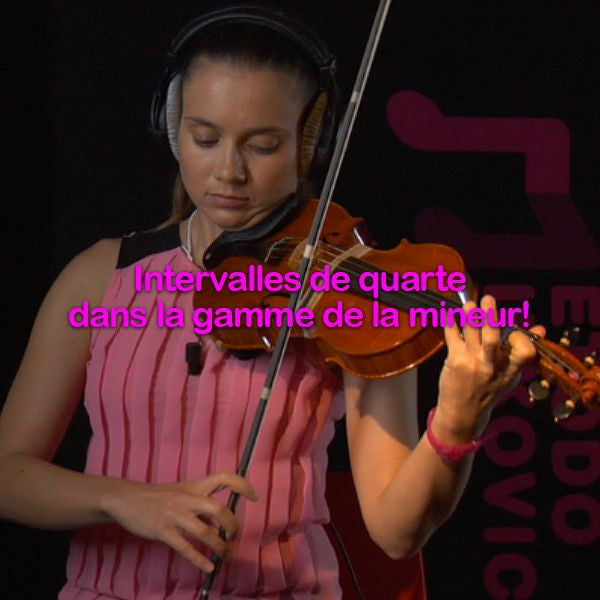 Leçon 108: Intervalles de quarte dans la gamme de la mineur! - violino online, play violin online,   - tocar violin online, уроки игры на скрипке, Metodo Mirkovic - cours de violon en ligne, geige online lernen