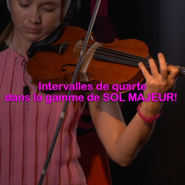 Leçon 109: Intervalles de quarte dans la gamme de SOL MAJEUR! - violino online, play violin online,   - tocar violin online, уроки игры на скрипке, Metodo Mirkovic - cours de violon en ligne, geige online lernen