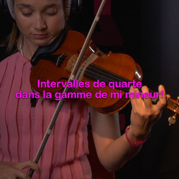 Leçon 110: Intervalles de quarte dans la gamme de mi mineur! - violino online, play violin online,   - tocar violin online, уроки игры на скрипке, Metodo Mirkovic - cours de violon en ligne, geige online lernen