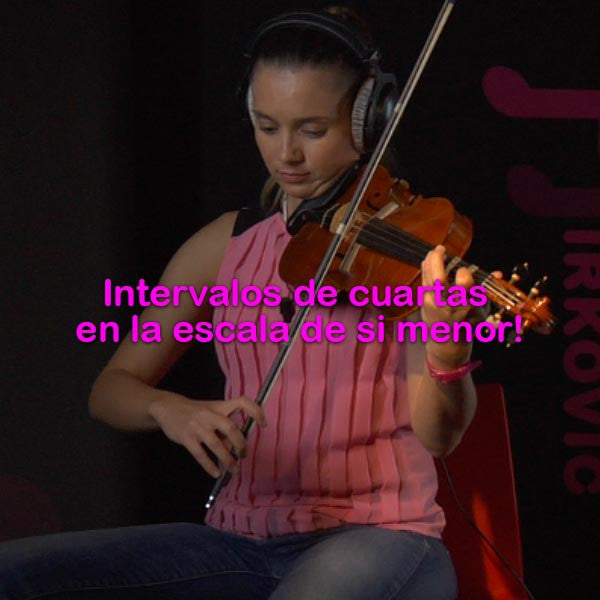 112: intervalos    de    cuartas    en    la    escala    de    si    menor! - violino online, play violin online,   - tocar violin online, уроки игры на скрипке, Metodo Mirkovic - cours de violon en ligne, geige online lernen