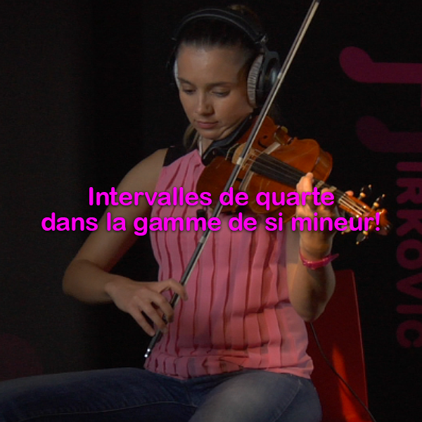 Leçon 112: Intervalles de quarte dans la gamme de si mineur! - violino online, play violin online,   - tocar violin online, уроки игры на скрипке, Metodo Mirkovic - cours de violon en ligne, geige online lernen