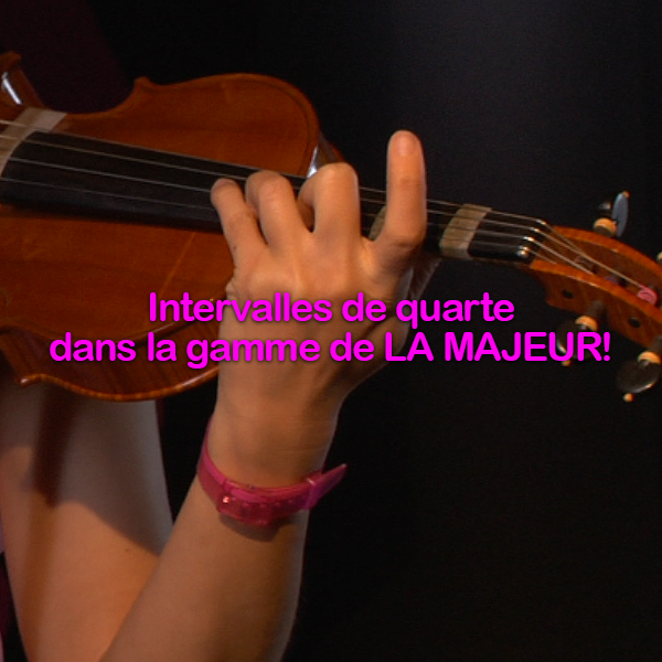 Leçon 113: Intervalles de quarte dans la gamme de LA MAJEUR ! - violino online, play violin online,   - tocar violin online, уроки игры на скрипке, Metodo Mirkovic - cours de violon en ligne, geige online lernen