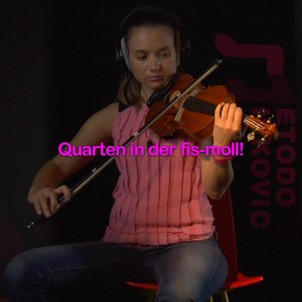 Folge 114: Quarten in der fis-moll! - violino online, play violin online,   - tocar violin online, уроки игры на скрипке, Metodo Mirkovic - cours de violon en ligne, geige online lernen
