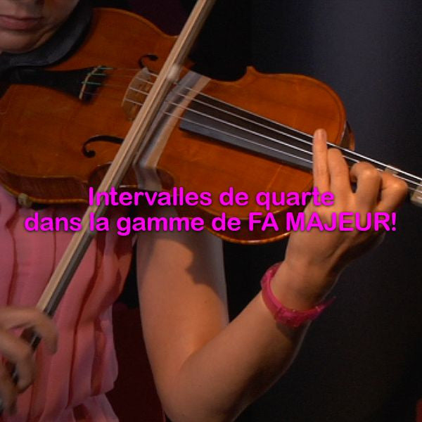 Leçon 115: Intervalles de quarte dans la gamme de FA MAJEUR! - violino online, play violin online,   - tocar violin online, уроки игры на скрипке, Metodo Mirkovic - cours de violon en ligne, geige online lernen