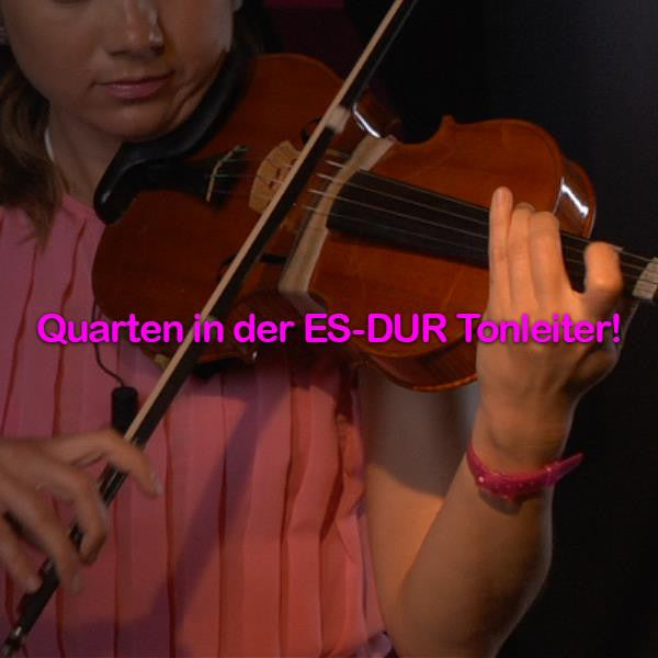 Folge 119: Quarten in der ES-DUR Tonleiter! - violino online, play violin online,   - tocar violin online, уроки игры на скрипке, Metodo Mirkovic - cours de violon en ligne, geige online lernen