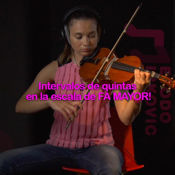123: intervalos  de    quintas    en    la    escala    de    FA    MAYOR! - violino online, play violin online,   - tocar violin online, уроки игры на скрипке, Metodo Mirkovic - cours de violon en ligne, geige online lernen
