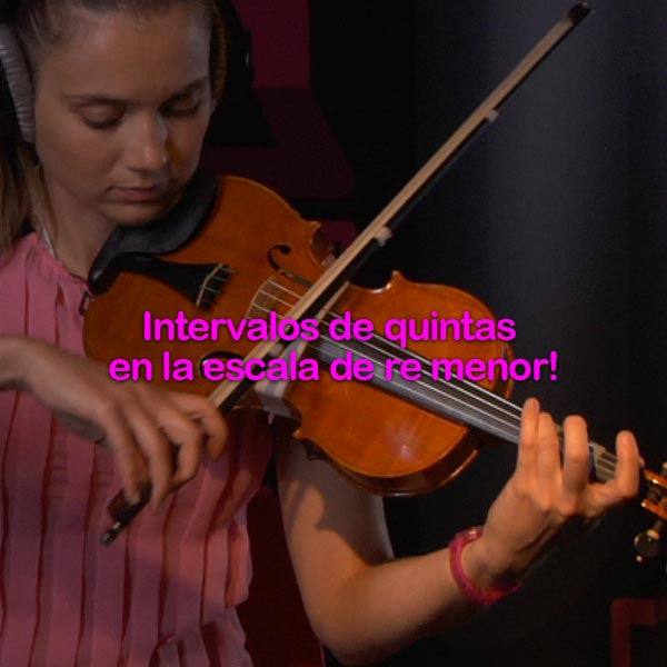 124: intervalos  de    quintas    en    la    escala    de    re    menor! - violino online, play violin online,   - tocar violin online, уроки игры на скрипке, Metodo Mirkovic - cours de violon en ligne, geige online lernen