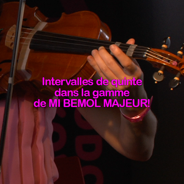 Leçon 127: Intervalles de quinte dans la gamme de MI BEMOL MAJEUR ! - violino online, play violin online,   - tocar violin online, уроки игры на скрипке, Metodo Mirkovic - cours de violon en ligne, geige online lernen