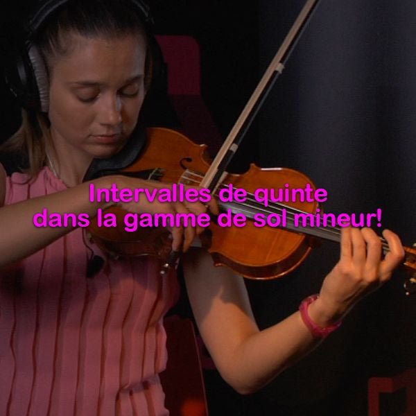 Leçon 126: Intervalles de quinte dans la gamme de sol mineur! - violino online, play violin online,   - tocar violin online, уроки игры на скрипке, Metodo Mirkovic - cours de violon en ligne, geige online lernen