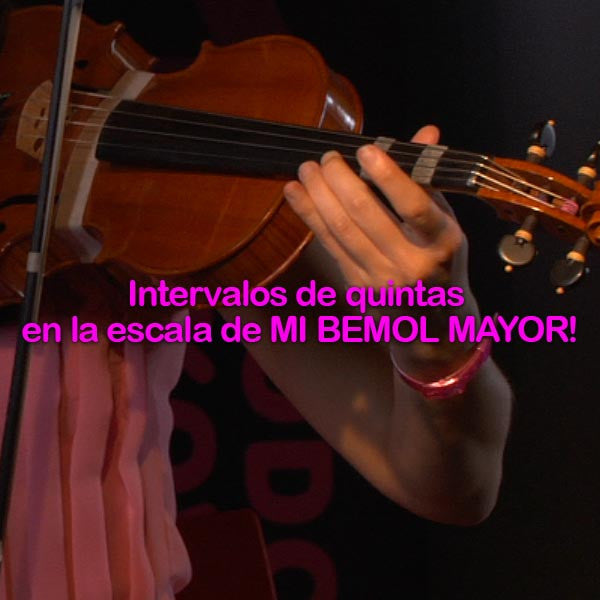 127:  intervalos    de    quintas    en    la    escala    de    MI    BEMOL    MAYOR! - violino online, play violin online,   - tocar violin online, уроки игры на скрипке, Metodo Mirkovic - cours de violon en ligne, geige online lernen
