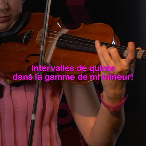 Leçon 130: Intervalles de quinte dans la gamme de mi mineur ! - violino online, play violin online,   - tocar violin online, уроки игры на скрипке, Metodo Mirkovic - cours de violon en ligne, geige online lernen
