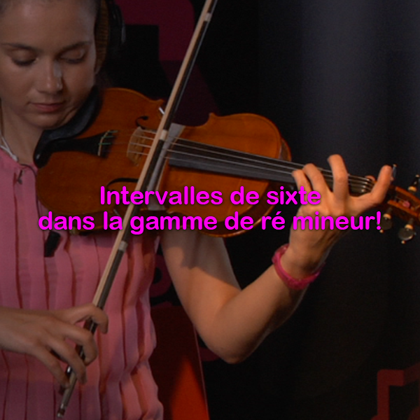 Leçon 138: Intervalles de sixte dans la gamme de ré mineur ! - violino online, play violin online,   - tocar violin online, уроки игры на скрипке, Metodo Mirkovic - cours de violon en ligne, geige online lernen