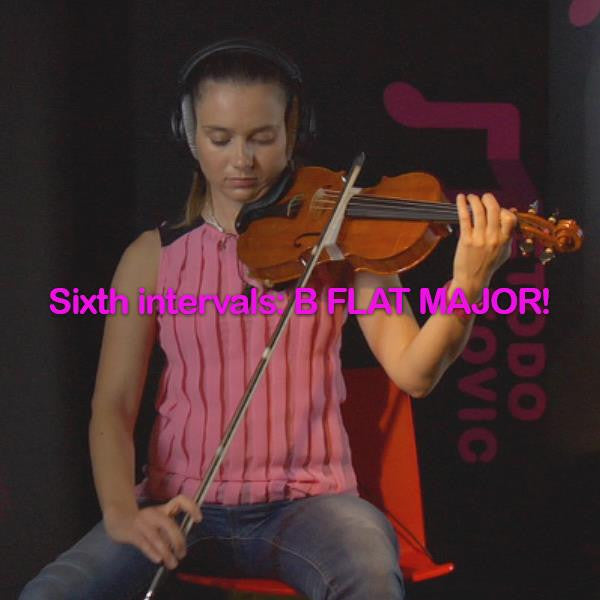 Lesson 139: Sixth intervals:B FLAT MAJOR! - violino online, play violin online,   - tocar violin online, уроки игры на скрипке, Metodo Mirkovic - cours de violon en ligne, geige online lernen