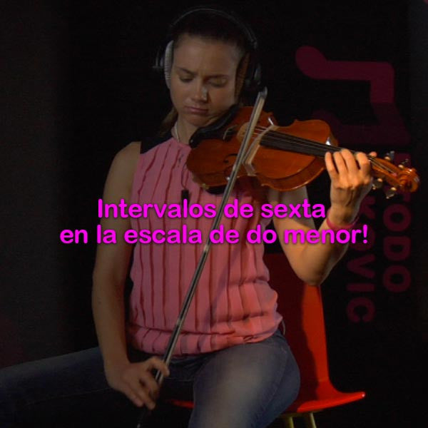 142: intervalos  de    sexta    en    la    escala    de    do    menor    ! - violino online, play violin online,   - tocar violin online, уроки игры на скрипке, Metodo Mirkovic - cours de violon en ligne, geige online lernen