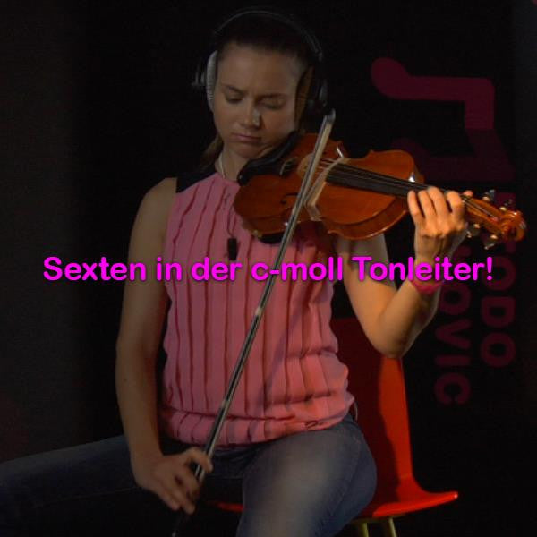 Folge 142: Sexten in der c-moll Tonleiter! - violino online, play violin online,   - tocar violin online, уроки игры на скрипке, Metodo Mirkovic - cours de violon en ligne, geige online lernen