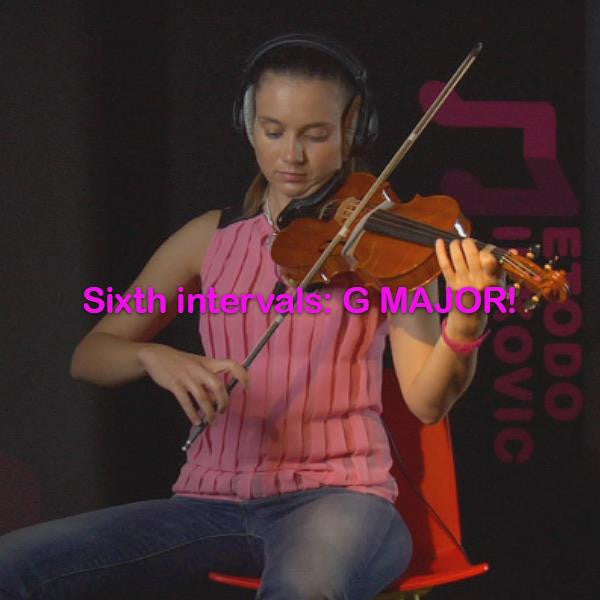 Lesson 143: Sixth intervals: G MAJOR! - violino online, play violin online,   - tocar violin online, уроки игры на скрипке, Metodo Mirkovic - cours de violon en ligne, geige online lernen