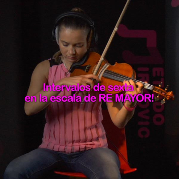 145: intervalos    de    sexta    en    la    escala    de    RE    MAYOR! - violino online, play violin online,   - tocar violin online, уроки игры на скрипке, Metodo Mirkovic - cours de violon en ligne, geige online lernen