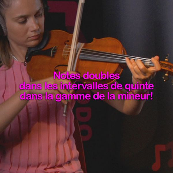 Leçon 167: Notes doubles dans les intervalles de quinte dans la gamme de la mineur! - violino online, play violin online,   - tocar violin online, уроки игры на скрипке, Metodo Mirkovic - cours de violon en ligne, geige online lernen