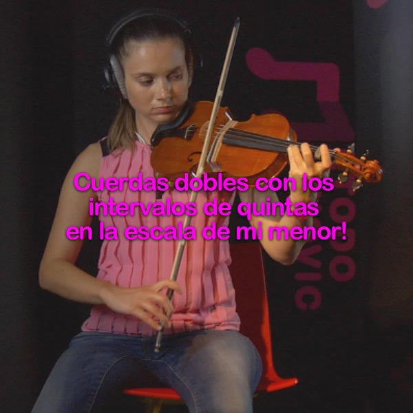 171: cuerdas  dobles    con    los    intervalos    de    quintas    en    la    escala    de    mi    menor! - violino online, play violin online,   - tocar violin online, уроки игры на скрипке, Metodo Mirkovic - cours de violon en ligne, geige online lernen