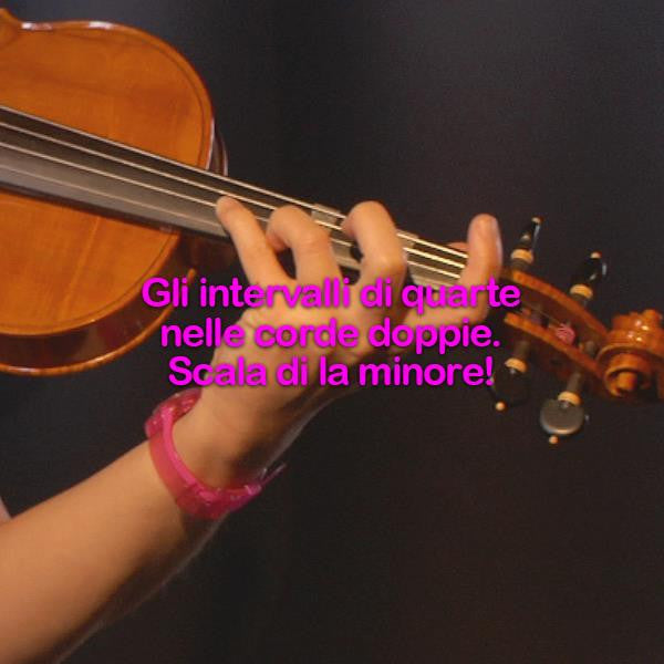 Lezione 175 : Gli intervalli delle quarte nelle corde doppie: scala di la minore! - violino online, play violin online,   - tocar violin online, уроки игры на скрипке, Metodo Mirkovic - cours de violon en ligne, geige online lernen