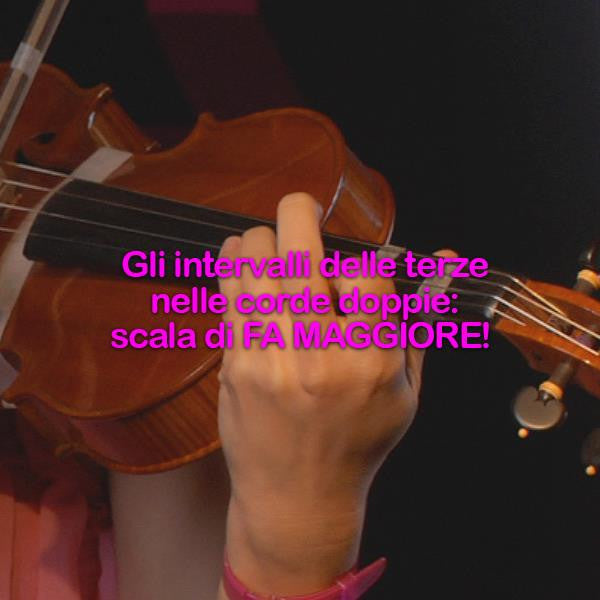 Lezione 184 : Gli intervalli delle terze nelle corde doppie: scala di FA MAGGIORE! - violino online, play violin online,   - tocar violin online, уроки игры на скрипке, Metodo Mirkovic - cours de violon en ligne, geige online lernen