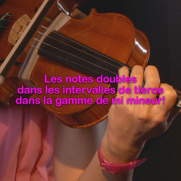 Leçon 187: Les notes doubles dans les intervalles de tierce dans la gamme de mi mineur! - violino online, play violin online,   - tocar violin online, уроки игры на скрипке, Metodo Mirkovic - cours de violon en ligne, geige online lernen