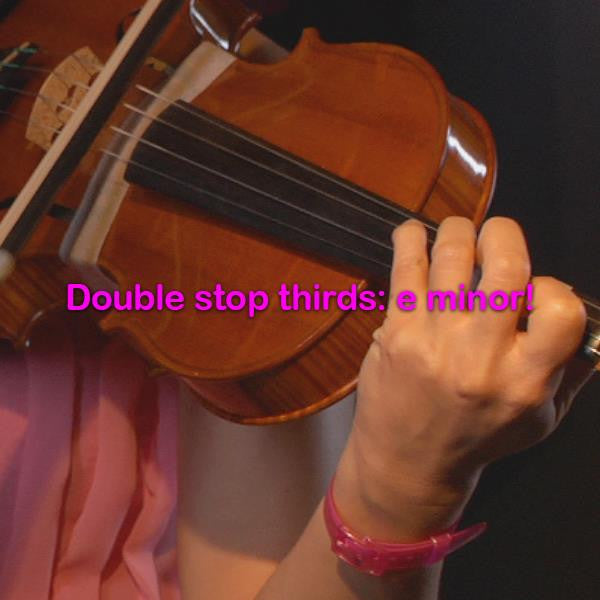 Lesson 187: Double stop thirds: e minor! - violino online, play violin online,   - tocar violin online, уроки игры на скрипке, Metodo Mirkovic - cours de violon en ligne, geige online lernen