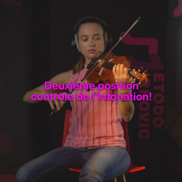 Leçon 048: Deuxième position contrôle de l'intonation! - violino online, play violin online,   - tocar violin online, уроки игры на скрипке, Metodo Mirkovic - cours de violon en ligne, geige online lernen