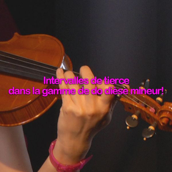 Leçon 092: Intervalles de tierce dans la gamme de do dièse mineur! - violino online, play violin online,   - tocar violin online, уроки игры на скрипке, Metodo Mirkovic - cours de violon en ligne, geige online lernen